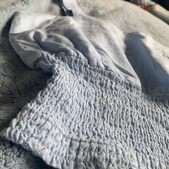 Light blue ruched tank top, size AU10 - Picture 3 of 4